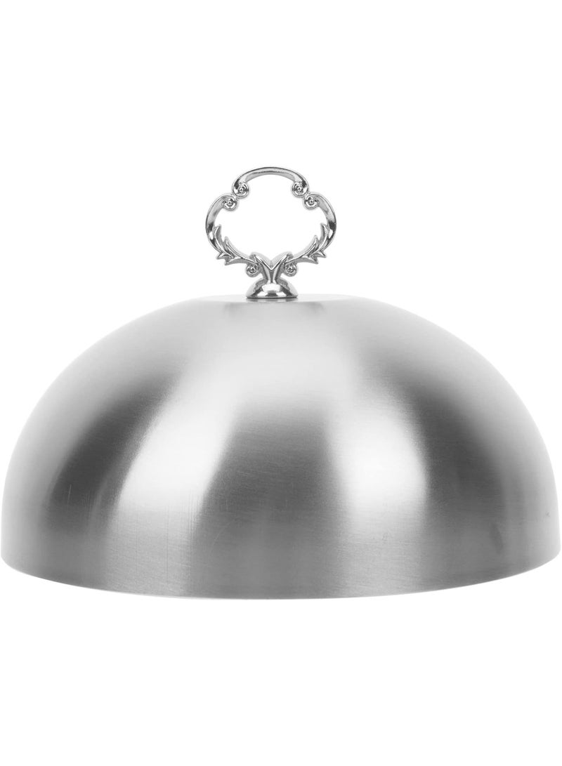 Stainless Steel Food Cover: Cheese Melting Dome With Handle for Kitchen Serving Plate Dish 20cm Style 2 - Image 1